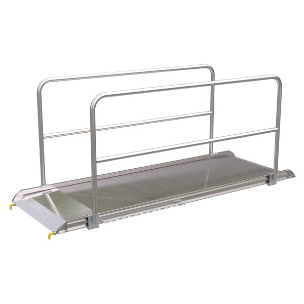 Alum. Walk Ramp w/Rail Hook, 108 x 38"